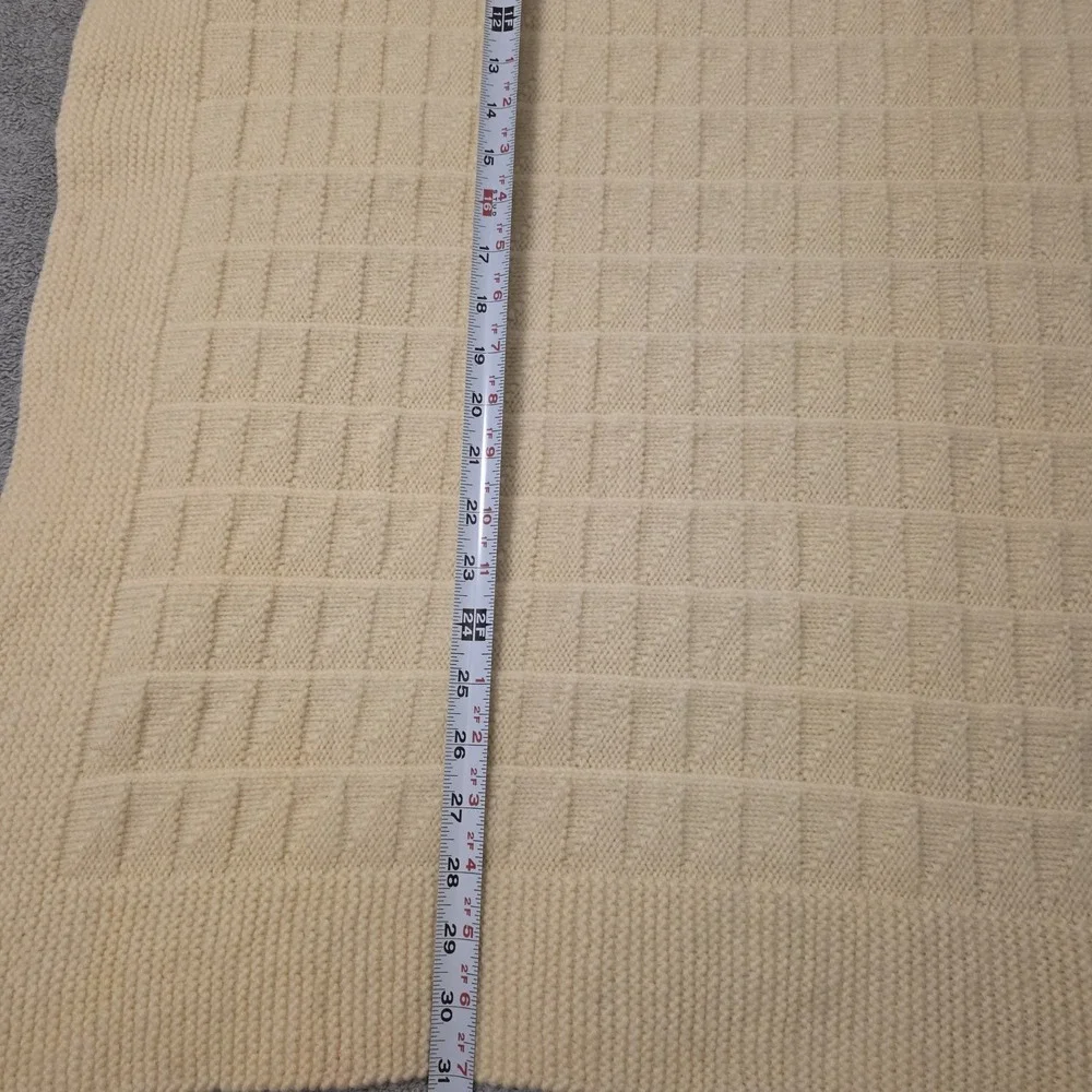 Handmade Knitted Yellow Baby Blanket Soft Warm Infant Crib Blanket Nursery Throw